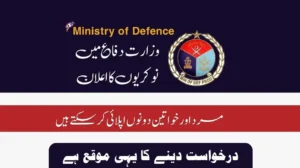 MOD Jobs 2025 Ministry of Defence | https://njp.gov.pk/