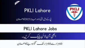 PKLI Lahore Jobs 2025 Online Apply| jobs.pkli.org.pk